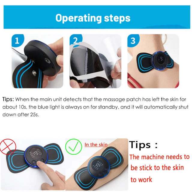 LCD Display EMS Neck Massage Electric Massager