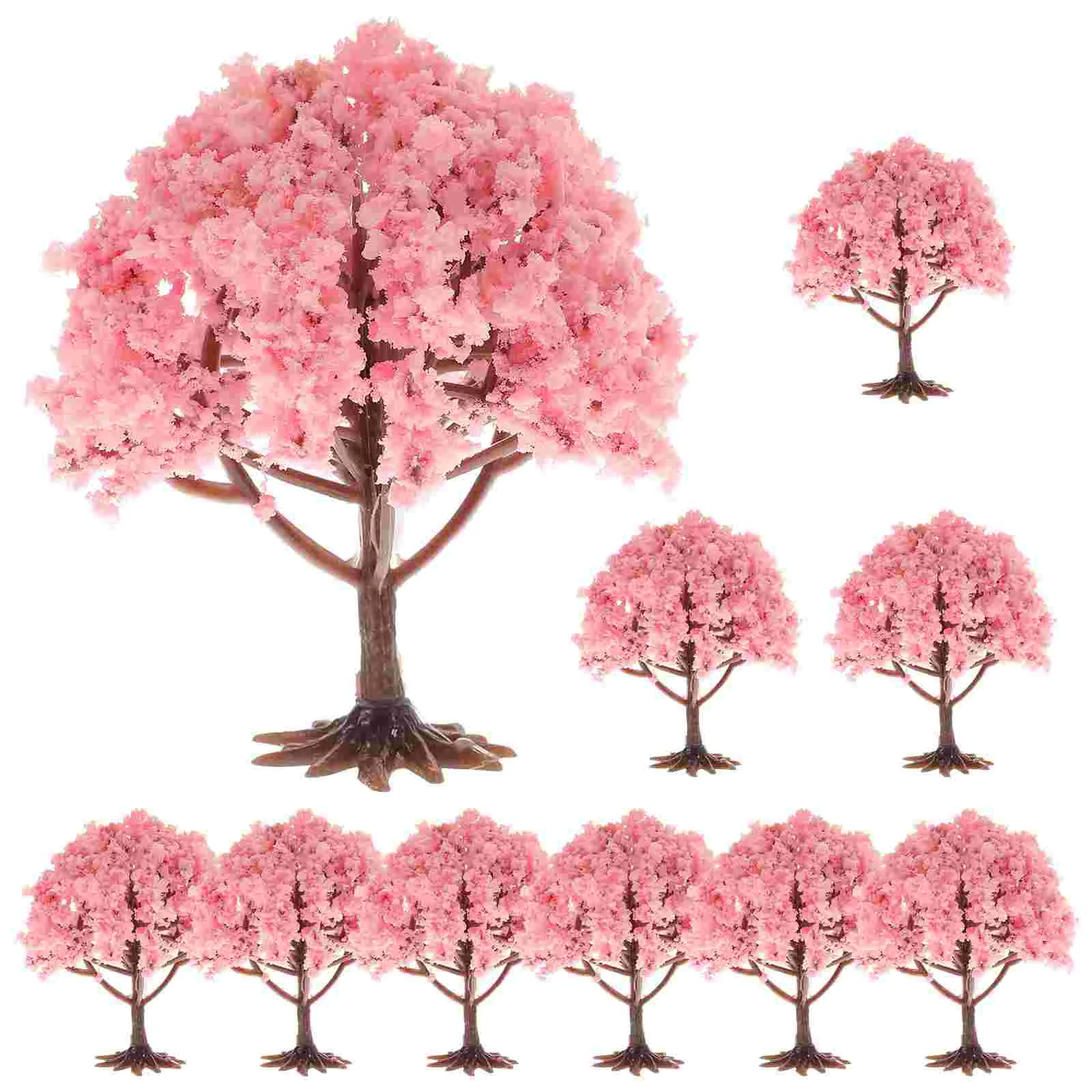 

10 Pcs Model Architectural Tree Models Green Plants Abs Arrangements Artificial Centerpiece