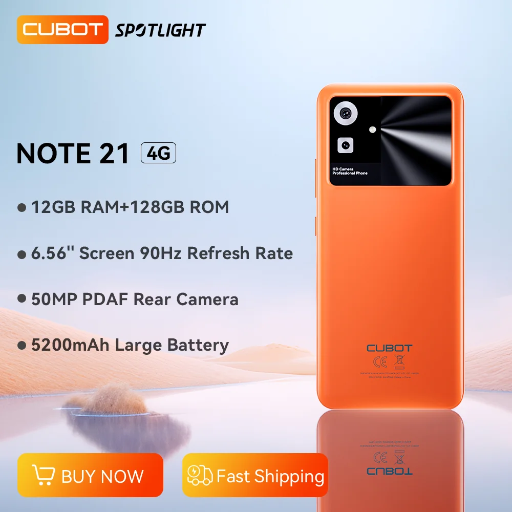 CUBOT Celular Note 21 Dual Sim 128 GB 6 GB Ram 90hz 5200mah Android 13  (Negro)