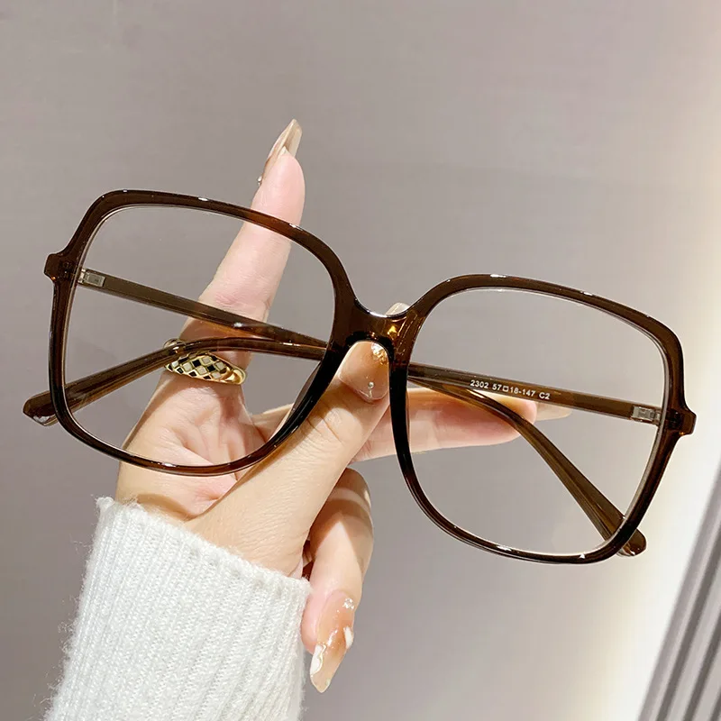 Women Prescription Oversized Minus Glasses Blue Light Blocking Short-sight Eyeglasses High Definition Near Sight Eyewear To -4.0 - 5