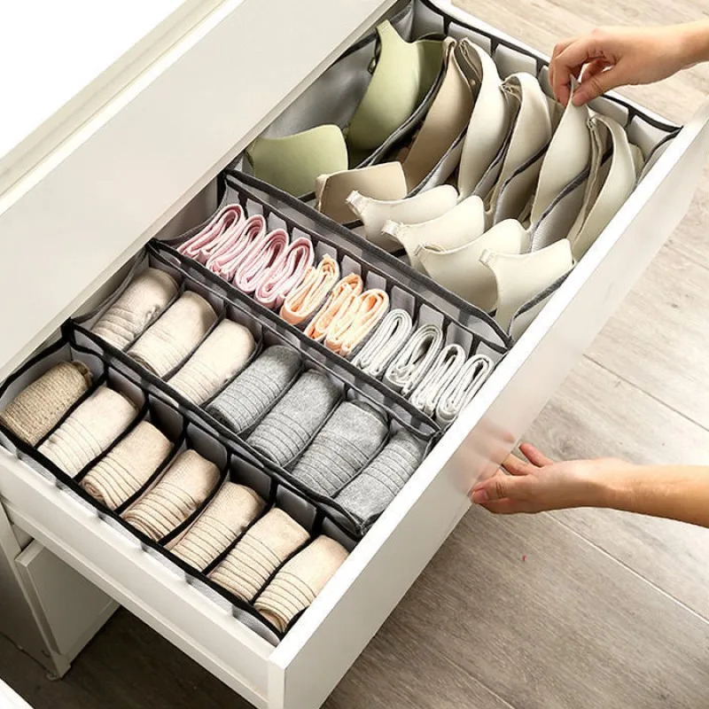 Folding Closet Organizer Panties And Socks Storage Boxes Wardrobe Clothes Underwear Organizer Drawers Clothes Separator Boxes clothes organizer storage box underwear storage organizer underwear storage box drawer divider drawer organizer