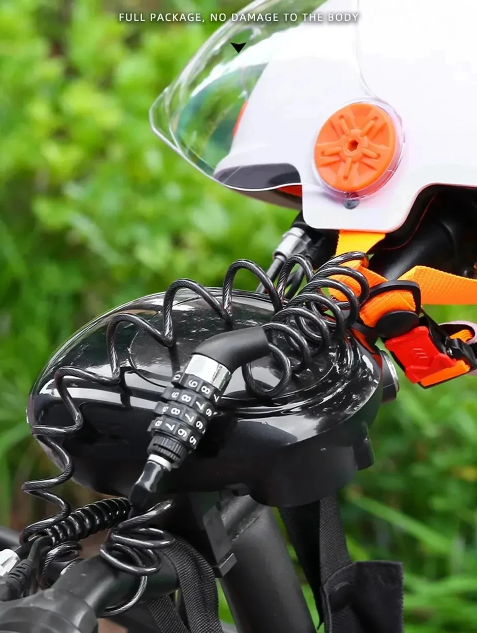 Description Picture 4 of itemBicycle Mini Password Lock Portable Helmet Lock Durable Steel Wire Lock Mountain Bike Frame Lock Bicycle Accessories