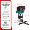 1600W Brushless Electric Hand Trimmer 5 Speeds Cordless Engraving Slotting Trimming Milling Wood Router For Makita 18V Battery 2