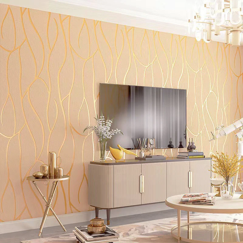 

Warm Atmosphere Roll Of Wallpaper Wave Texture Background Wall Stickers Wall Decoration For Home Bedroom Accessories 3D Effect