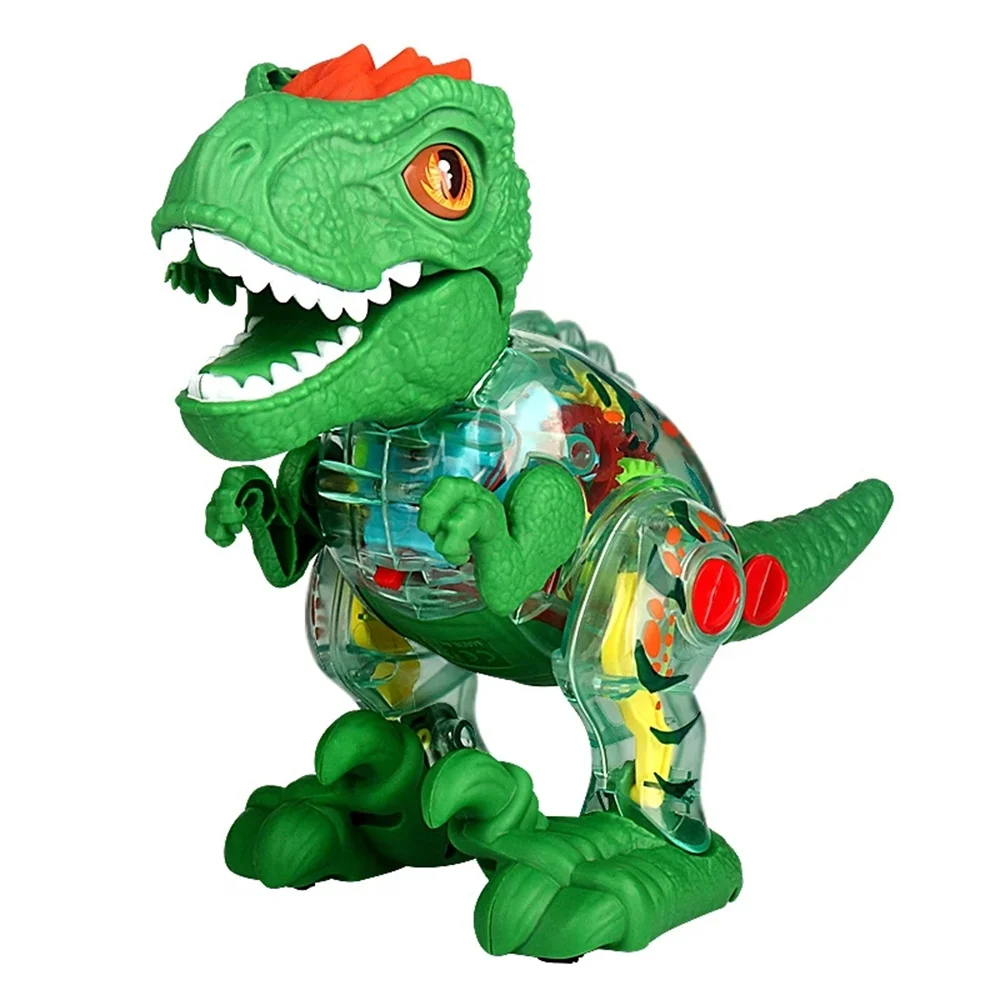 

Electric Walking DIY Disassembly Dinosaur Music Lighting Transparent Gear Tyrannosaurus Rex Model Doll Children's Park Toys