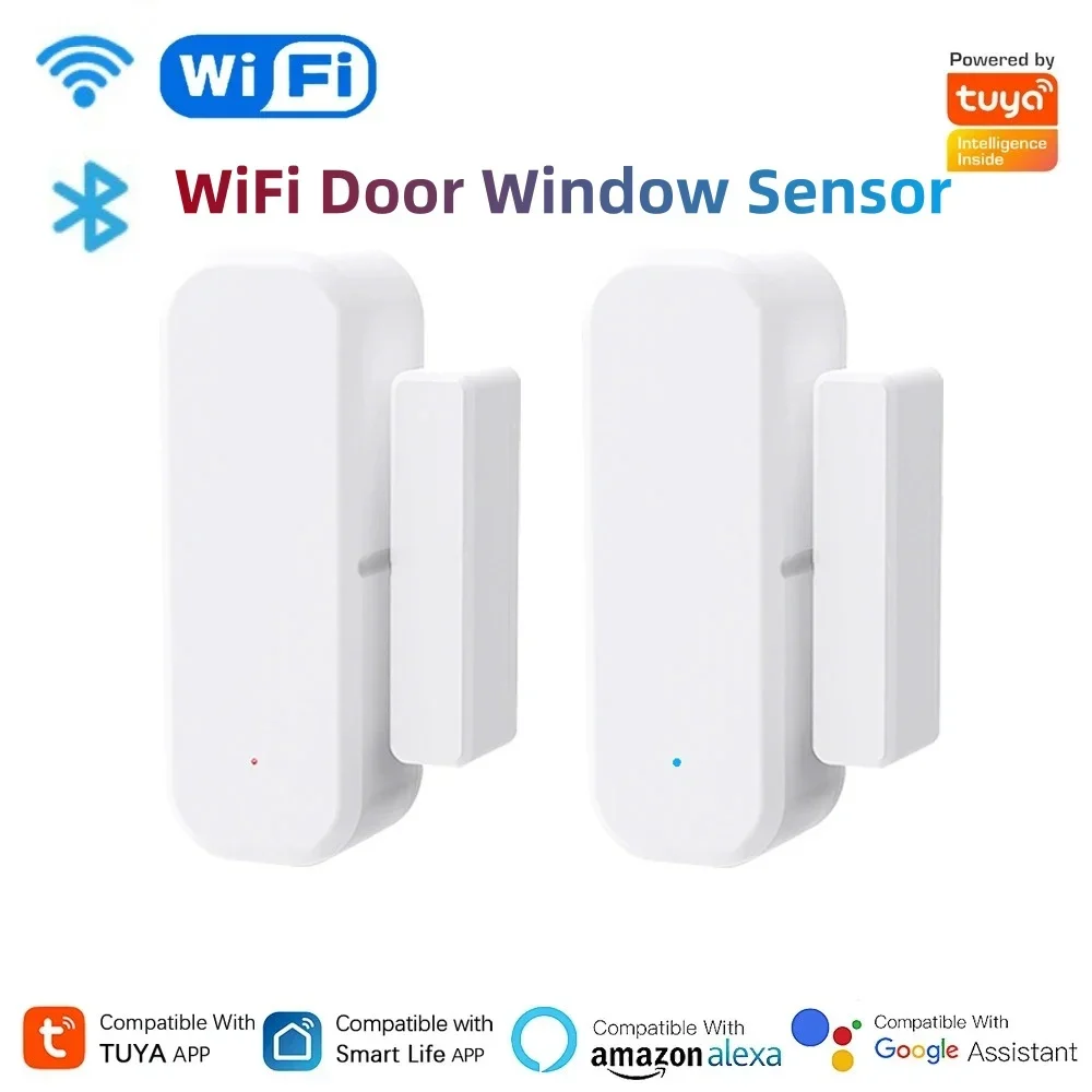 Tuya WiFi Door Sensor  Smart Home Window Sensor Wireless Door Detector Smart Life APP Remote Control for Alexa Google Home