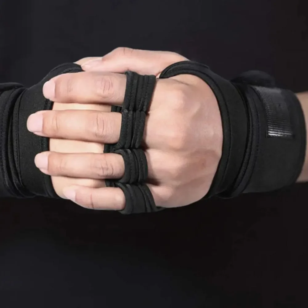 Gym Gloves Dumbbells Crossfit Wrist Support for Men Women Fitness Weightlifting Training Palm Protector Fingerless Gym Equipment weightlifting gloves
