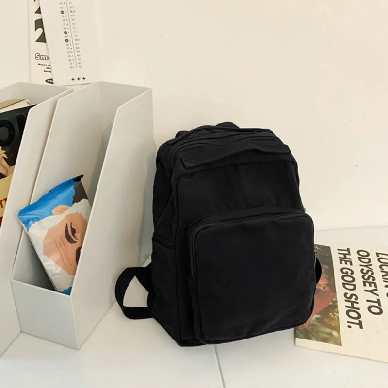 Women's Shoulder Bag 2024 New Leisure Art Wash Canvas Simple and Lazy Solid Color Fashion Travel Bag