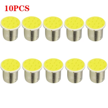 차량용 LED 전구, 방향 지시등, COB 12V, 7000K, 화이트, 자동 백업, 역방향 주차 브레이크 램프, P21W, 1156, Ba15s, 1157, Bay15d, 10 개