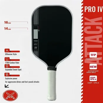 PER-Pro IV T700 Carbon Fiber Pickleball Paddle 1