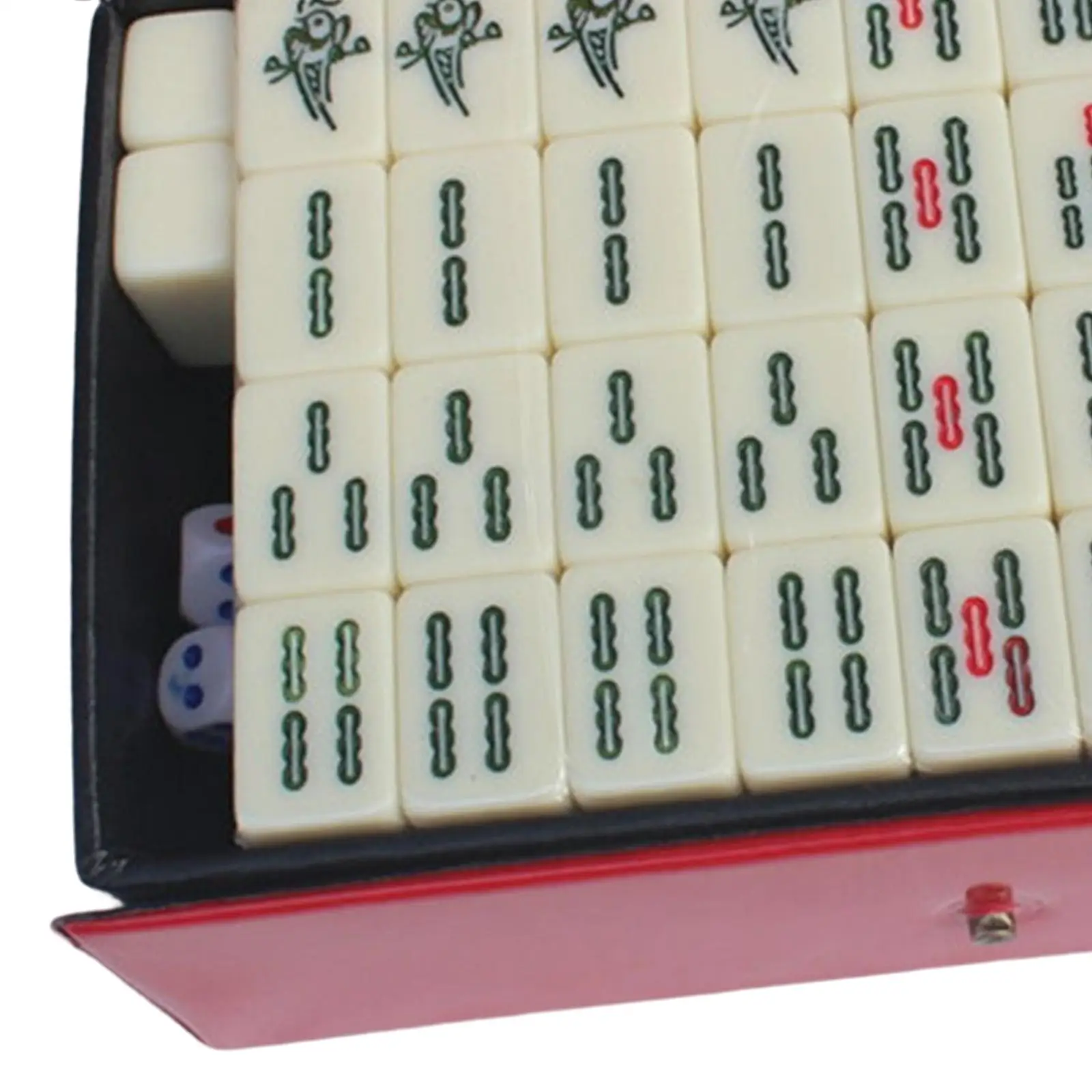 Compact Chinese Mahjong Set - Travel-Friendly Game with Stylish Carrying Case