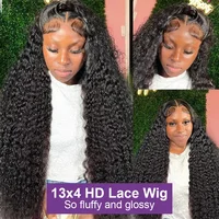 250 Density 13x6 Hd Deep Wave Frontal Wig 30 32 34 inch Glueless Wigs 100% Human Hair Water Wave Curly Lace Front Wig For Women 2