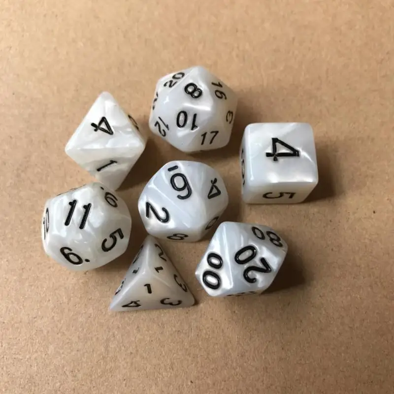 Multifaceted Dice RPG 4 6 8 10 12 20 D4-D20 Polyhedral TRPG Games Dice Set Board Game Entertainment SD 7pcs/set