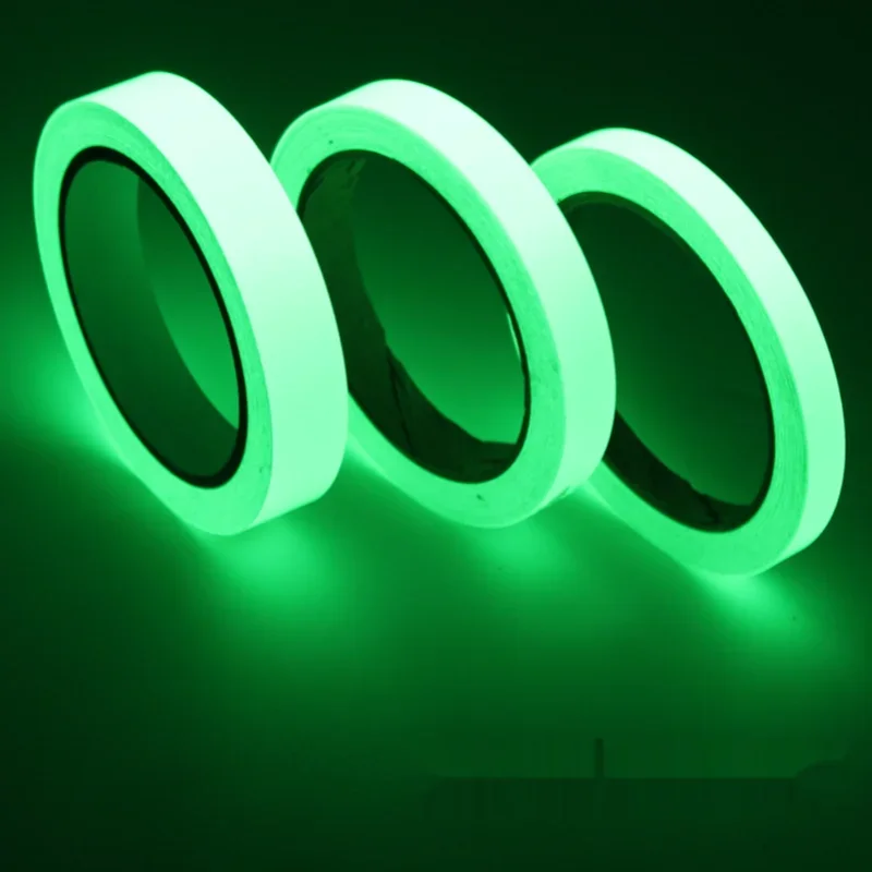 Luminous Tape Self-adhesive Tape Night Vision Glow in Dark Safety Warning Strips Bike Glowing Sticker 1Roll 1.5cm*3M