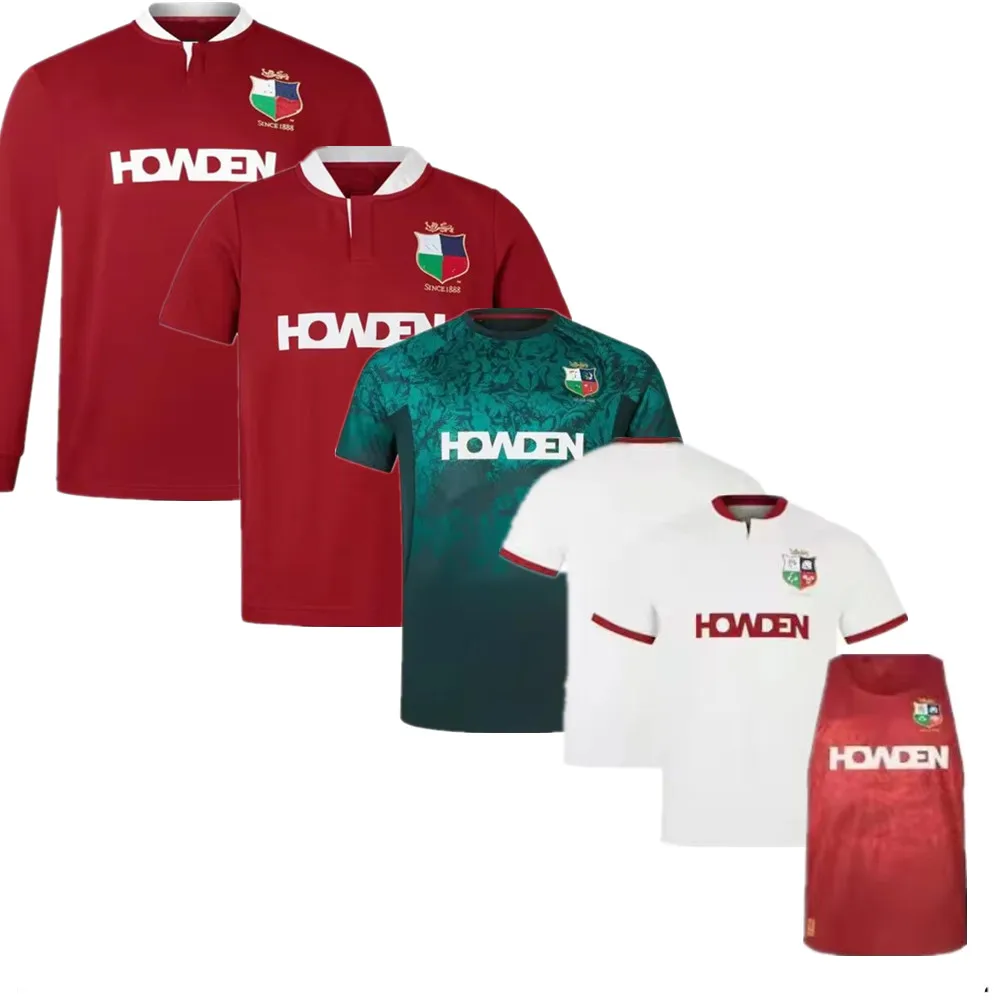 Rugby Jersey British and Irish Lions Men's Long Sleeve Training Shirt Singlet Shorts