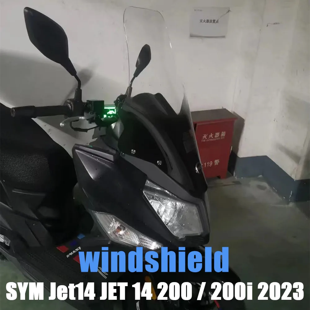 

New Fit SYM Jet14 JET 14 200 / 200i 2023 Motorcycle Front Windshield Wind Deflectors Windscreens Deflectore FOR Jet14 200 2023