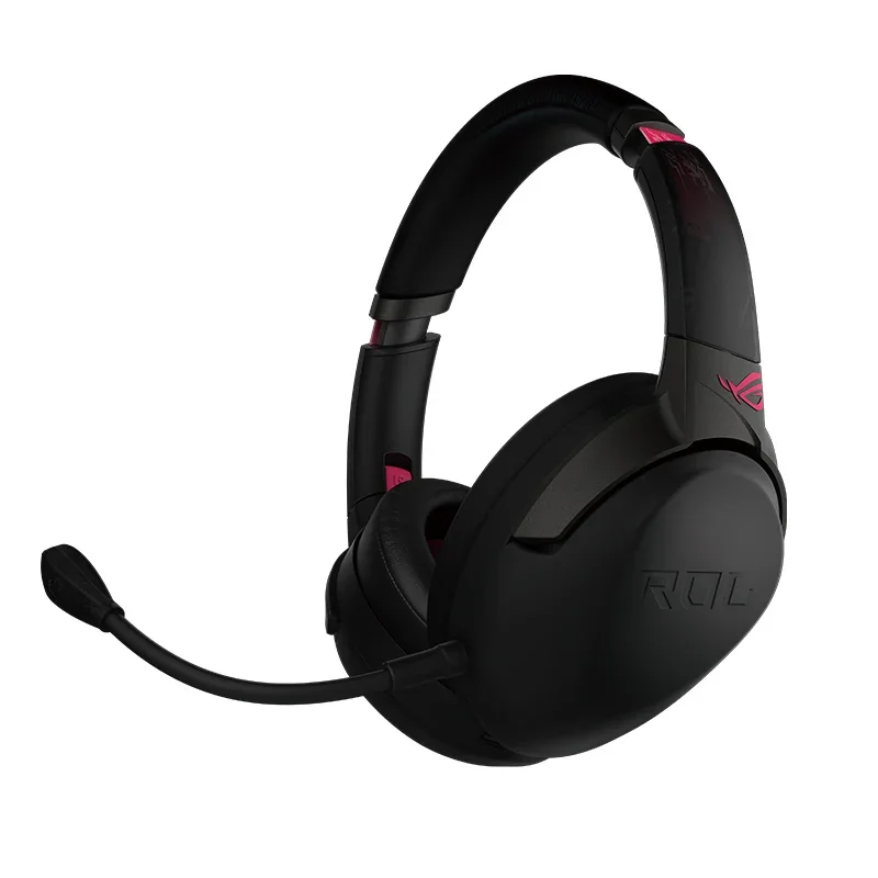 

ASUS ROG STRIX GO 2.4 ELECTRO PUNK USB-C 2.4GHz wireless gaming headset,AI noise-cancelling microphone&low-latency performance