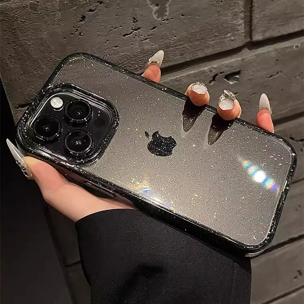 Luxury Glitter Soft Silicone Phone Case - Transparent Cover