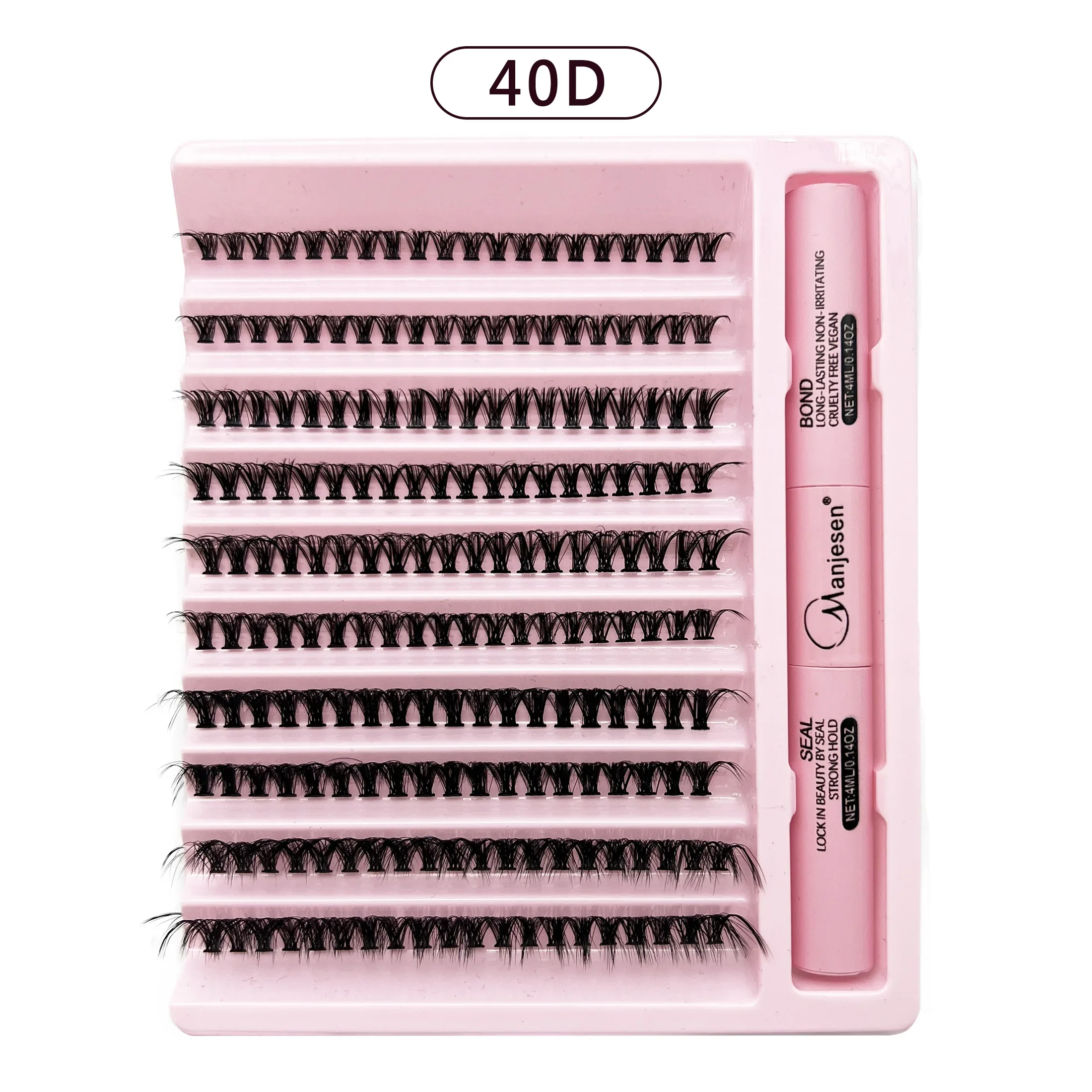 Eyelash Extension Kit - 200 PCS Cluster Lashes with Bond & Seal Tools