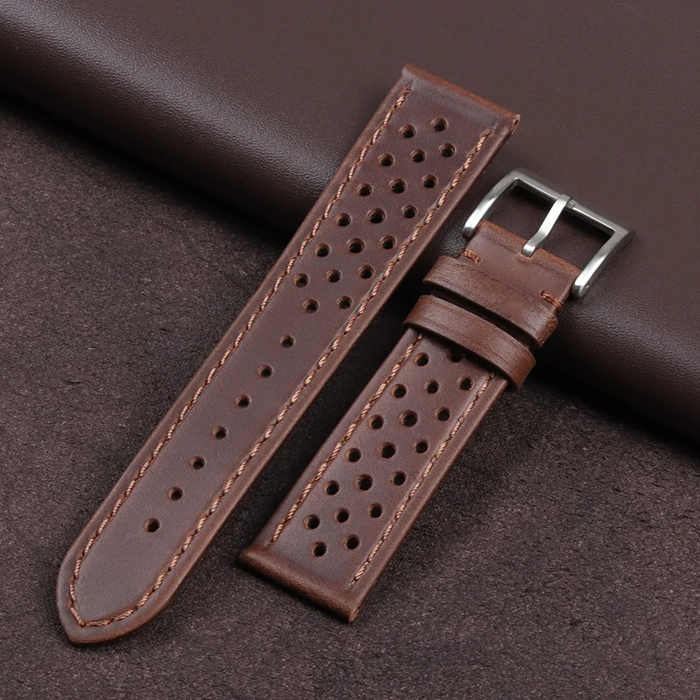 Handmade Vintage Leather Watchband – Breathable Sport Bracelet Accessories