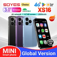 SOYES XS16 Mini 4G LTE  mini Smartphone 3GB RAM 64GB ROM Android10.0 3" Display 5MP Camera Dual SIM With Play Store WhatsAPP 1