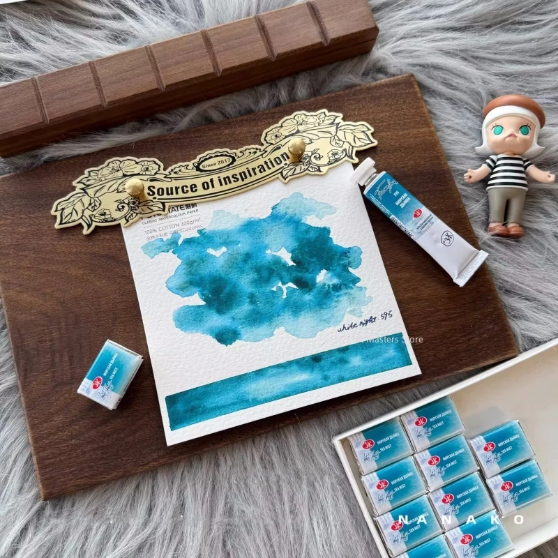 White Night Artist Master Watercolor Paints Student Painting Supplies Small Capacity Trial Art Supplies Portable Watercolor
