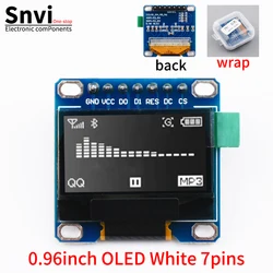 Compact 0.96 White OLED Display with I2C Interface, 128x64 Resolution (WHITE 7pins)