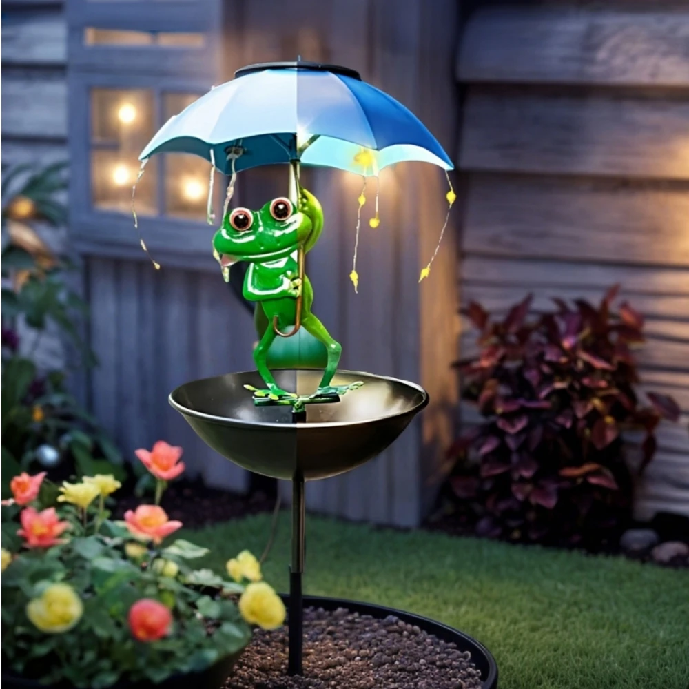 Solar Frog Garden Light Feeder 5