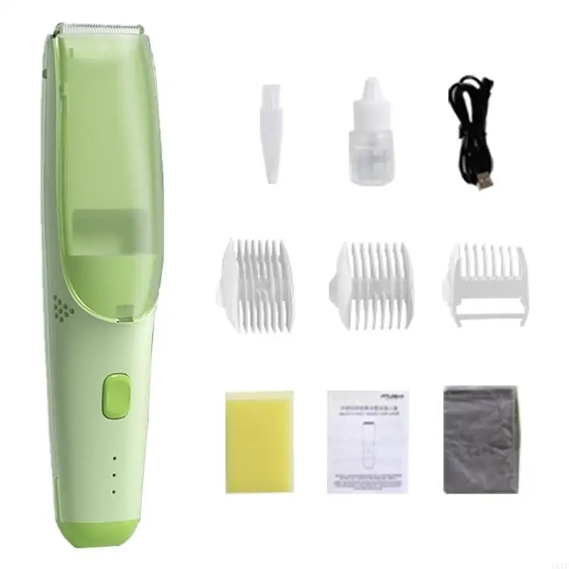 Kids Electric Hair Trimmer Baby Hair Trimmer USB Rechargeable Cordless Haircut Machine Vacuum