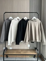 2025 Autumn/Winter new  women's multi-color selection classic simple all-in-one hooded loose long-sleeved hoodie sweatpants - Image 2