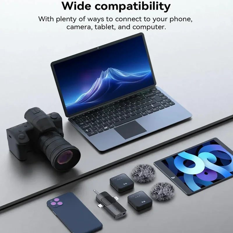 3in1 Microphone for iPhone/Android, Wireless, 328ft