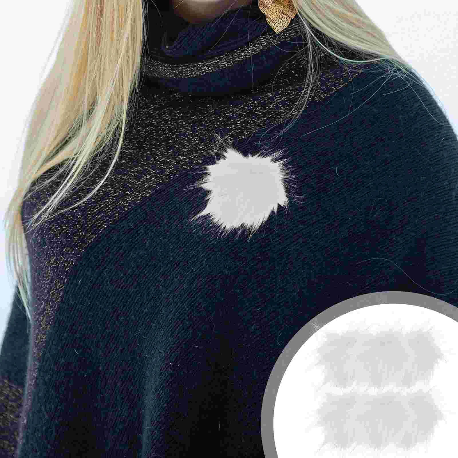 

6 Pcs Imitation Fox Fur Ball DIY Pendant Shoe Jewelry Pompom for Hats Accessories Artificial Pendants Poms Faux