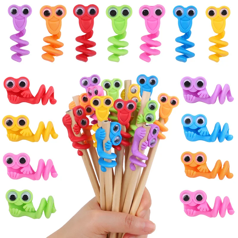 10-30Pcs Big Eye Pencil Tops Pen Cap Stress Relief Sensory Toy Kids Birthday Party Favors Goodie Pinata Filler Christmas Gifts