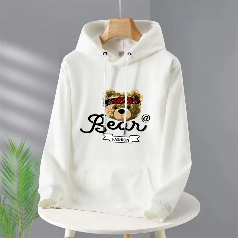 

Creativity Bear Printing Hoodies Fashion Outdoor For Men /Women Long Sleeved Clothing High-Quality Autumn Winter Fleece Pullover
