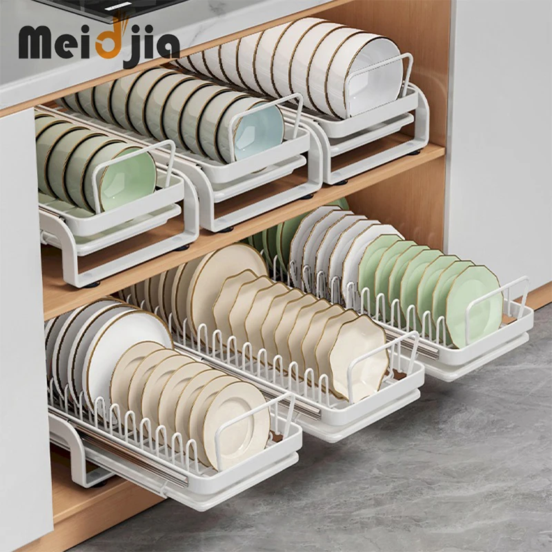 Pull-out Cabinet Bowl and Plate Rack - Under-Cabinet Organizer with Single  Tier Kitchen Storage for Draining and Storing Bowls and Plates' - China  Plastic Container and Food Container price