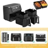 Silicone Air Fryer Liners for Ninja Foodi AF451 AF400 SL400 Reusable Baking Trays for Dual Zone 8.5-9.5L Airfryer Accessories 3
