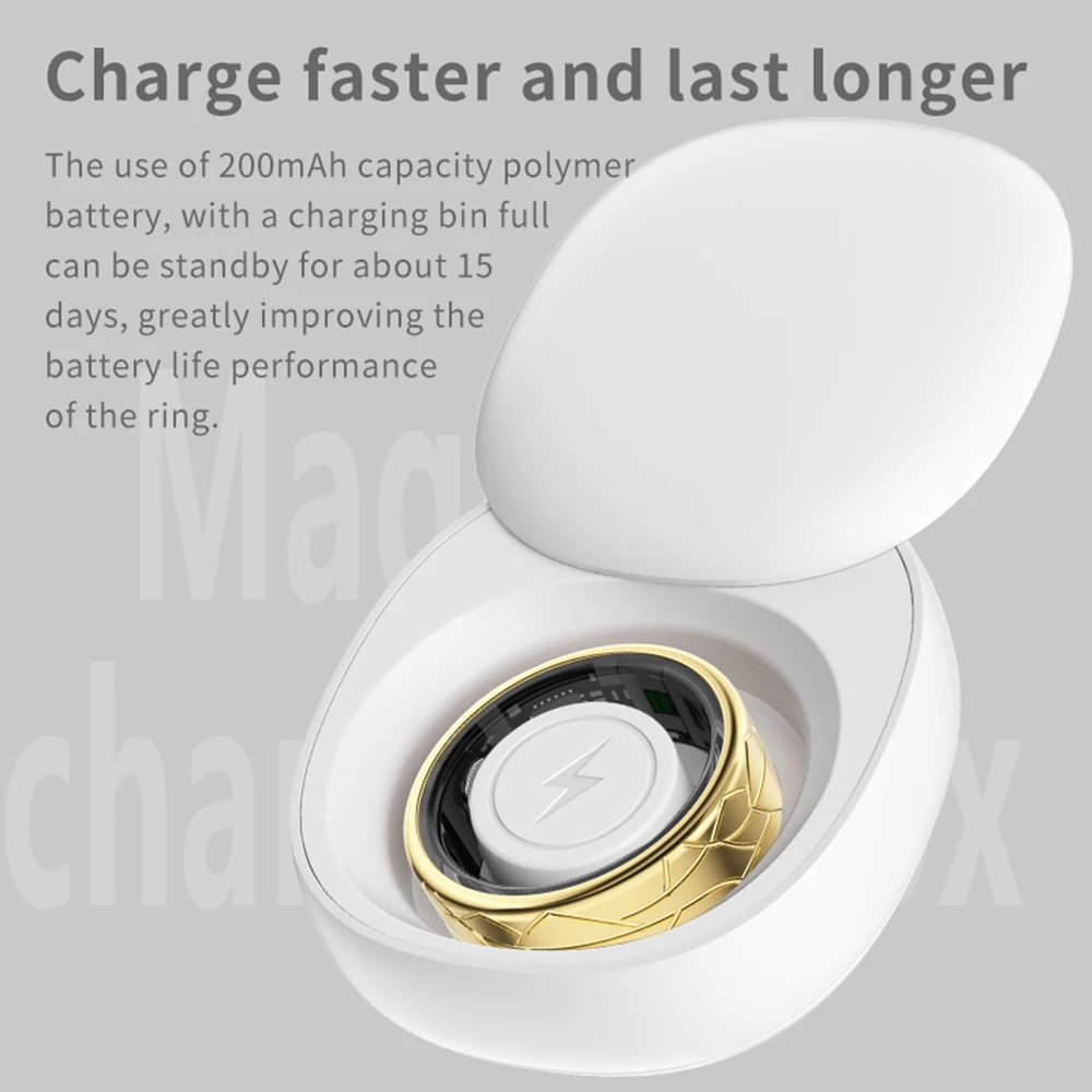 2026 New Smart Ring For Men Women Health Sleep Heart Rate Monitoring IP68 & 5ATM Waterproof Multi-sport Modes 5