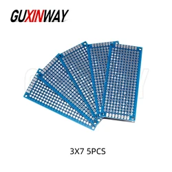 Enhanced DIY Electronic Kit with Double - Sided Blue Circuit Perfboards - Various Sizes (3X7CM - 5PCS)