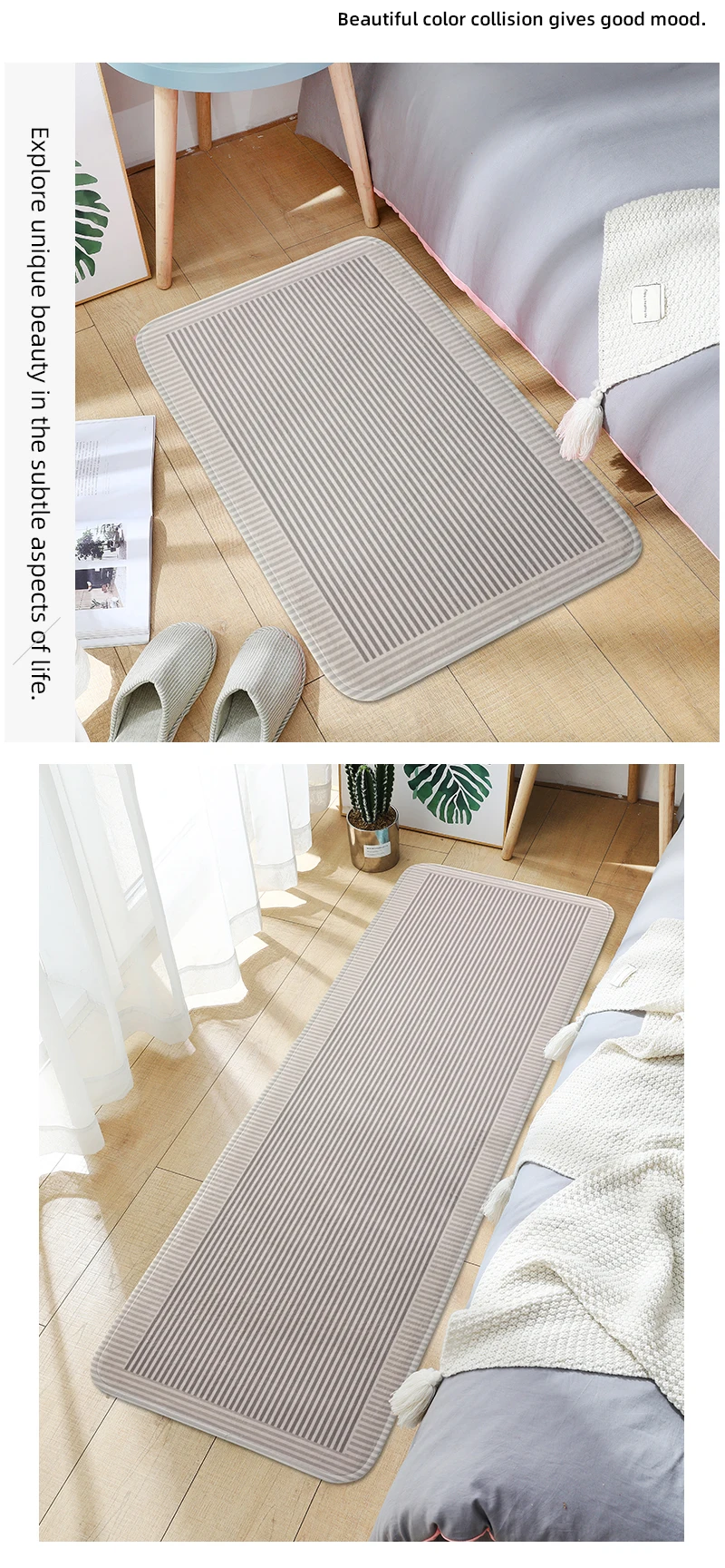 Cartoon Plush Bedroom Carpet - Non-slip Bedside Mat