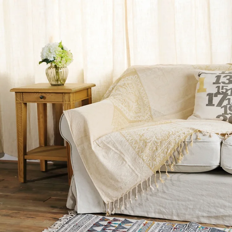 150x190/220x260cm Bohemian Chenille Decke Retro Sofa Abdeckung Dekor Hause Decken Doppelseitige Jacquard quasten Tagesdecken Abdeckung – Detail 10