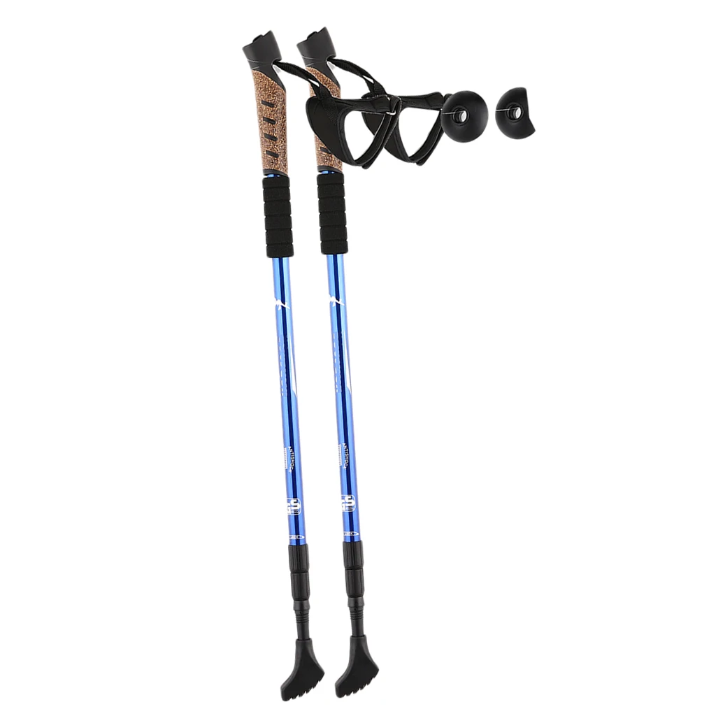 Walking Hiking Stick 3 Section Trekking Pole Ultralight Camping Cane