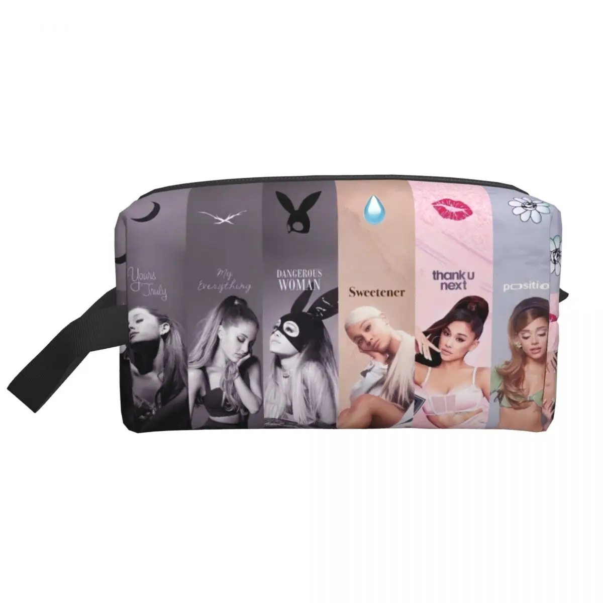 Custom Ariana Grande Pop Music Cosmetic Bag Fashion Large Capacity American Singer Makeup Case Beauty Storage Toiletry Bags 2