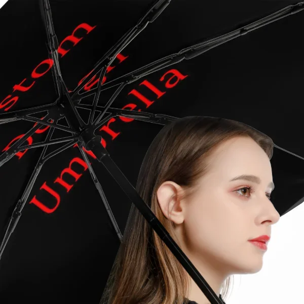Personalized Automatic Umbrella Rain Women Three Folding Umbrellas Windproof Design Umbrella Female Waterproof Parasol