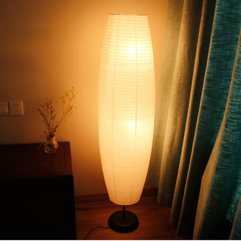 Nordic Simple Rice Paper Floor Lamp Creative Tall Lamp Lights Living Room Decor Special Paper Stand Lights Beside Lamp Lampshade