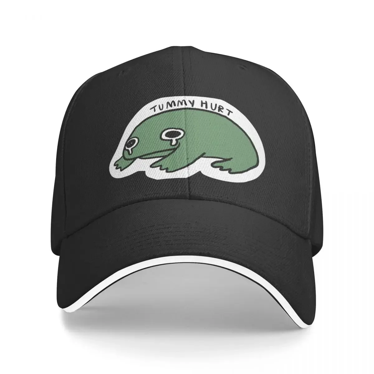 

tummy hurt | Sage Green frogCap Baseball Cap cute Christmas Hat Girl'S Hats Men's