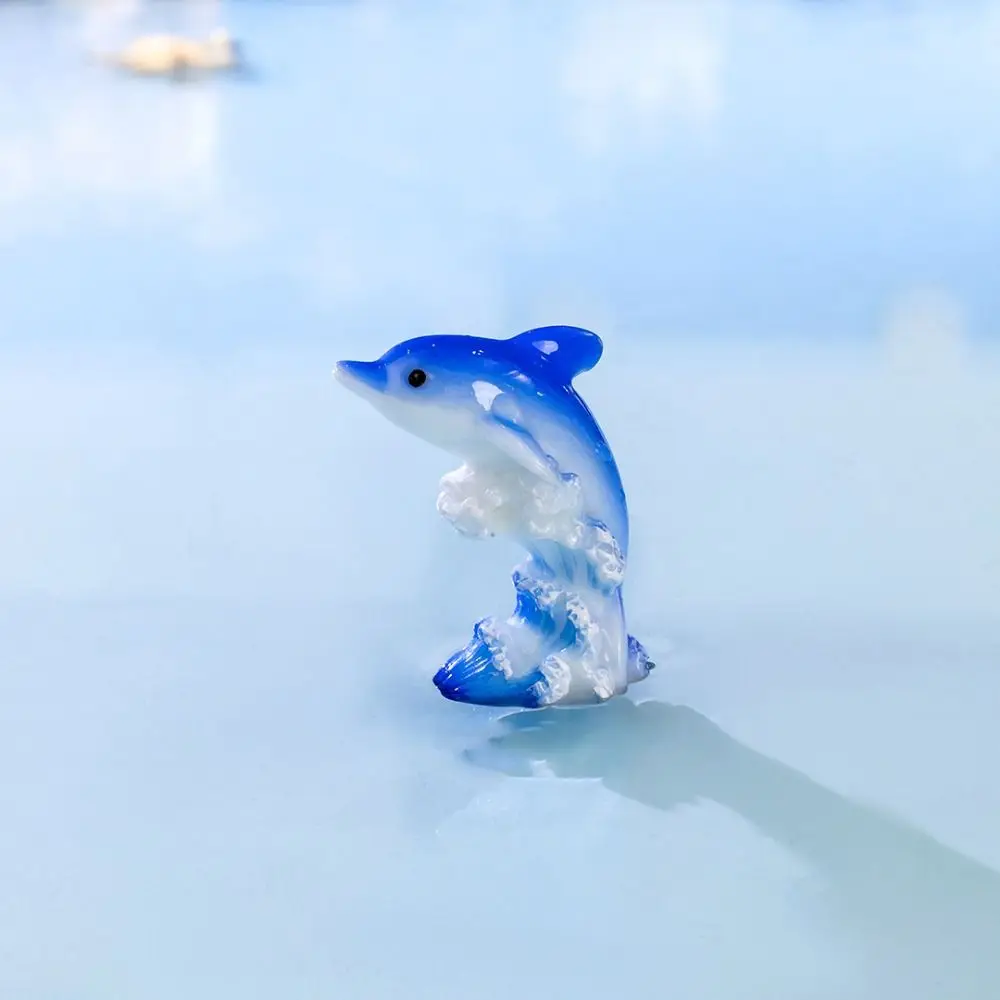 Decorative Ocean Series Seven Color Dolphin Simulation Resin Mini