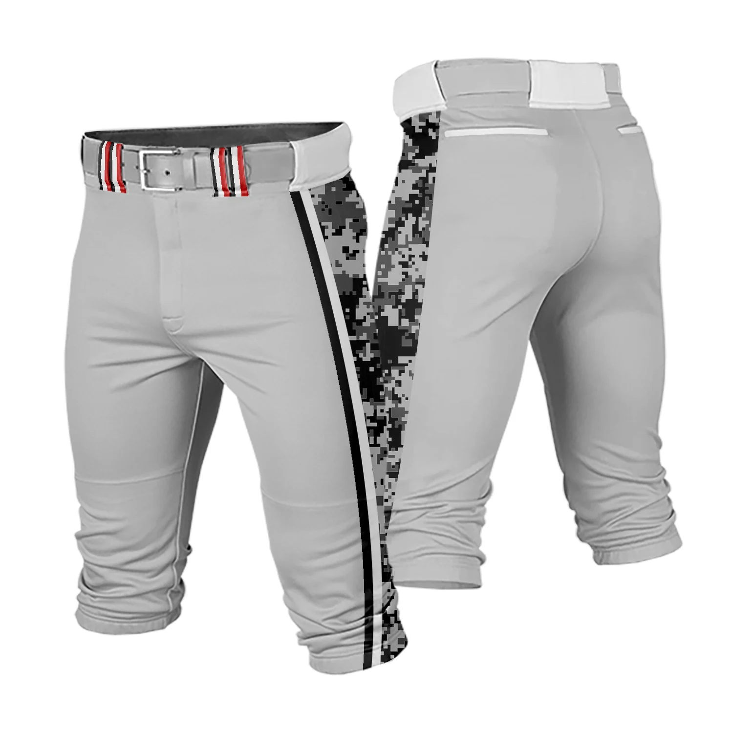 Men Youth Camouflage Cropped Baseball Game Pants Softball Training Uniform Breathable Casual Sportswear