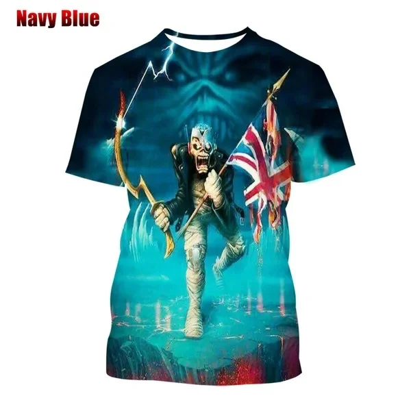 

New Funny Horror Skul Fashion 3D Printing T Shirt Men's Women's Summer Casual Short-sleeve Oversize Street T-shirt Kid Tees Tops