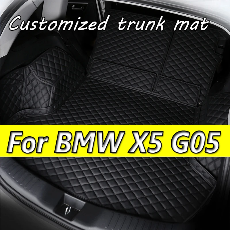 

High quality! Full set car trunk mats for BMW X5 G05 2020 waterproof cargo liner mats boot carpets for X5 2019
