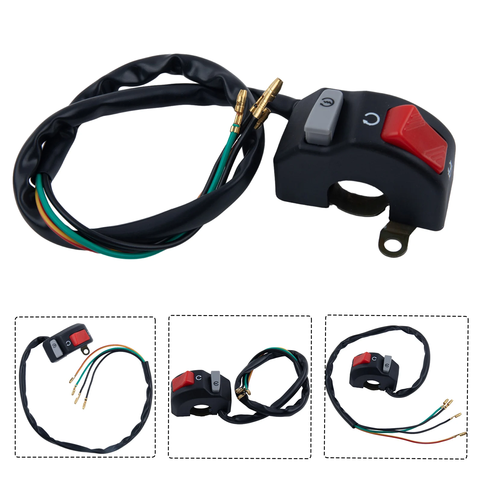 

1pc 7/8" Motorcycle Handlebar Switch Fog Headlight Horn Start Kill Switch ON OFF Button 12V For Motorbike ATV Electric Bike